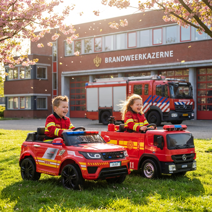 Accu Vrachtwagen Brandweer Rood 12V