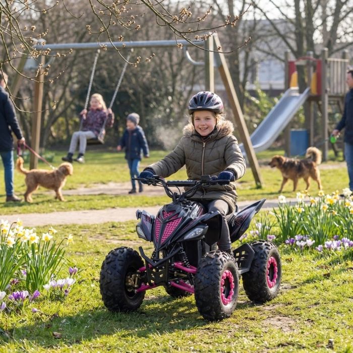Elektrische kinderquad Midi Draconis Roze 1200W 48V Brushless LCD-Scherm