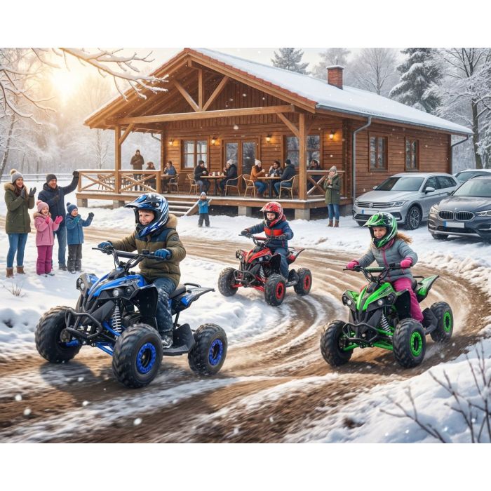 Elektrische kinderquad Midi Cyclone Groen 1200W 48Volt BRUSHLESS LCD-Scherm