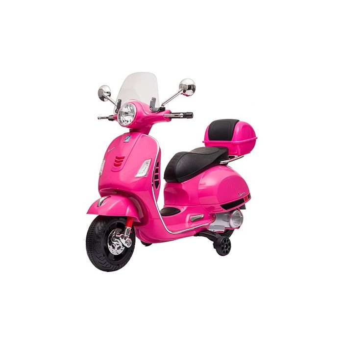 Accu Vespa Scooter GTS DELUX 12Volt Roze met koffer