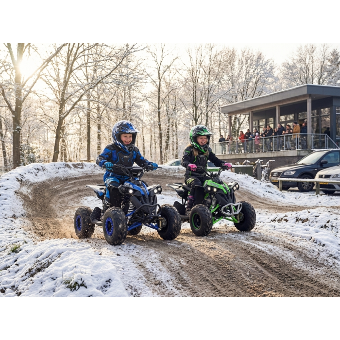 Elektrische Midi Kinderquad CYCLONE Blauw 1200W BRUSHLESS 48Volt LCD-Scherm