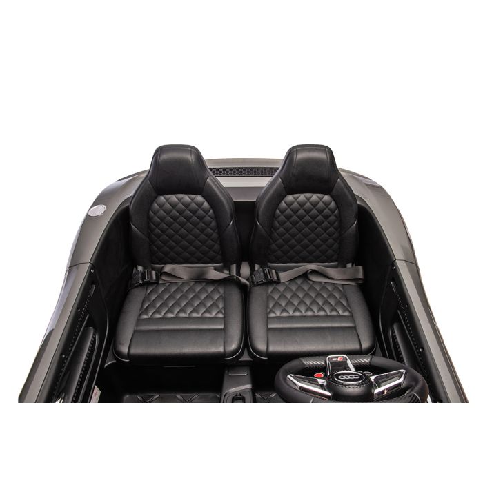 Elektrische kinderauto Audi R8 XXL 2 pers. 24V brushless Nardo Grijs