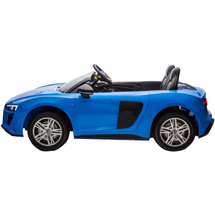 Elektrische kinderauto Audi R8 XXL 2 pers. 24V EVA banden Blauw met RC