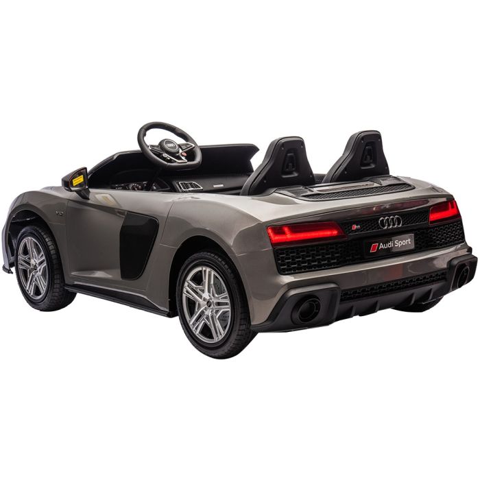Elektrische kinderauto Audi R8 XXL 2 pers. 24V brushless Nardo Grijs