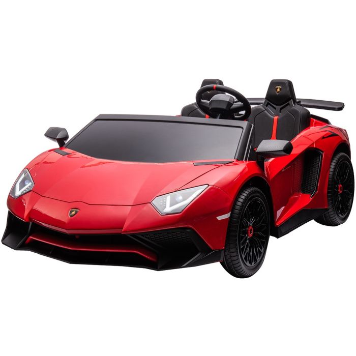 Elektrische kinderauto Lamborghini Aventador SV XXL 2 pers. 24V EVA banden Rood met RC