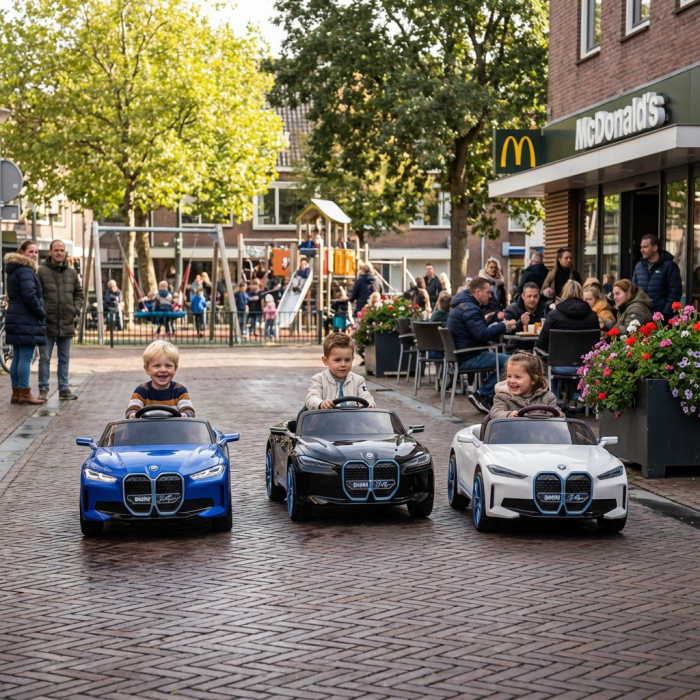 Elektrische Kinderauto BMW i4 Wit  4X4 12V