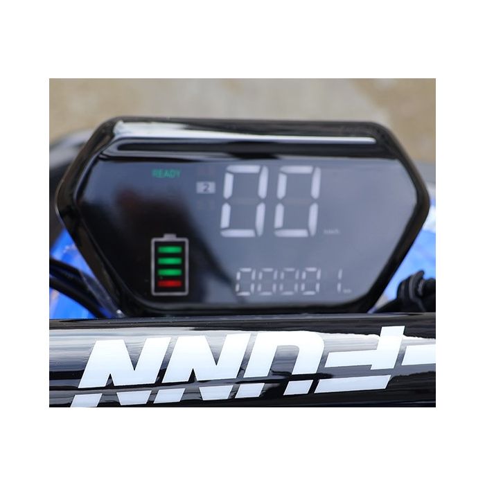 Elektrische kinderquad Maxi Tornado 1200W 60V Brushless LCD SCHERM Blauw