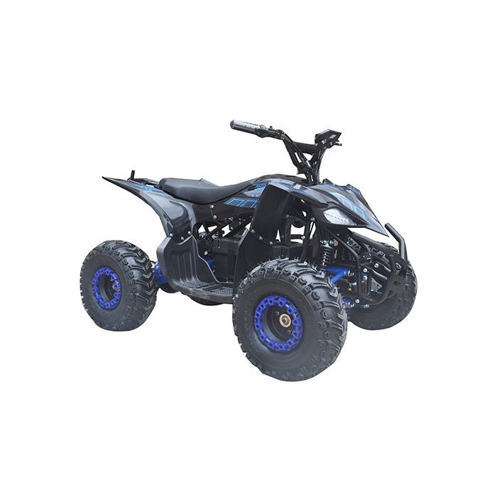 Elektrische kinderquad Maxi Tornado 1200W 60V Brushless LCD SCHERM Blauw