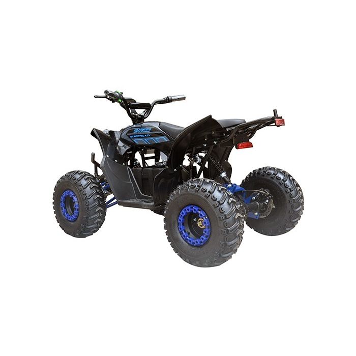 Elektrische kinderquad Maxi Tornado 1200W 60V Brushless LCD SCHERM Blauw