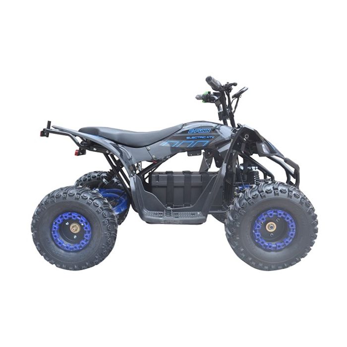 Elektrische kinderquad Maxi Tornado 1200W 60V Brushless LCD SCHERM Blauw