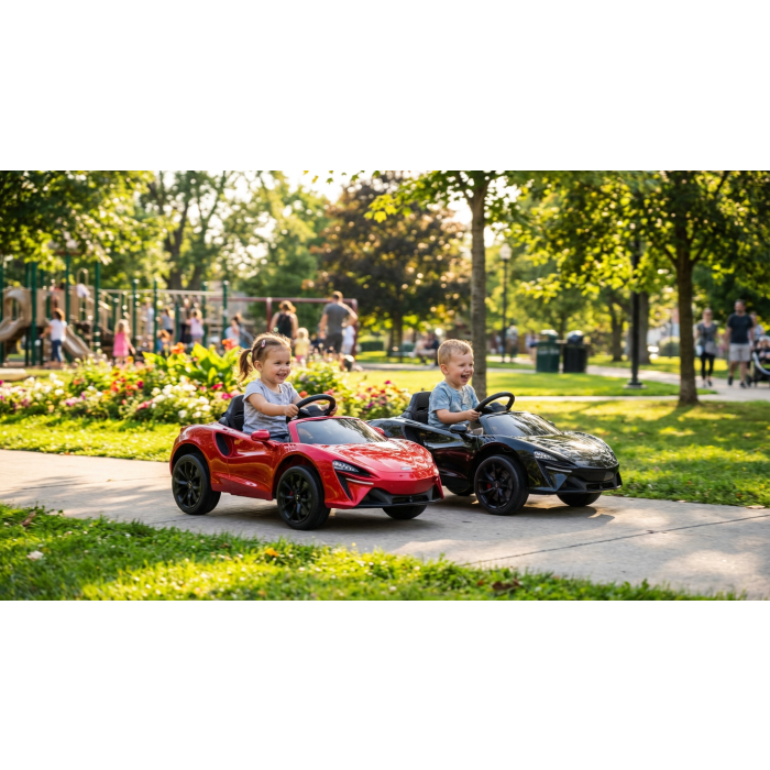Elektrische Kinderauto Mclaren Artura Zwart Metallic 4X4 12Volt