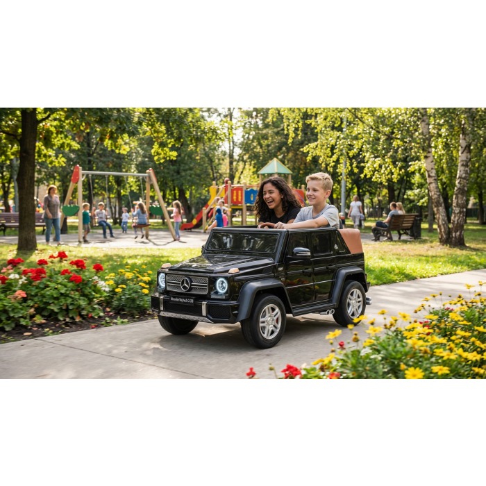 Elektrische kinderauto Mercedes Maybach G650 XXL 2 pers. 24V brushless  MP4