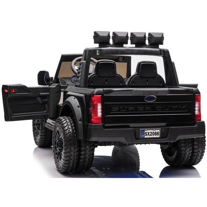 Elektrische Ford F450 Super Duty Dually 4X4 24V 2 persoons zwart metallic