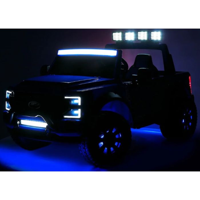Elektrische Ford F450 Super Duty Dually 4X4 24V 2 persoons zwart metallic