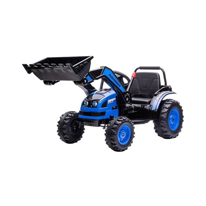 Kinder Accu Tractor met Schep Blauw