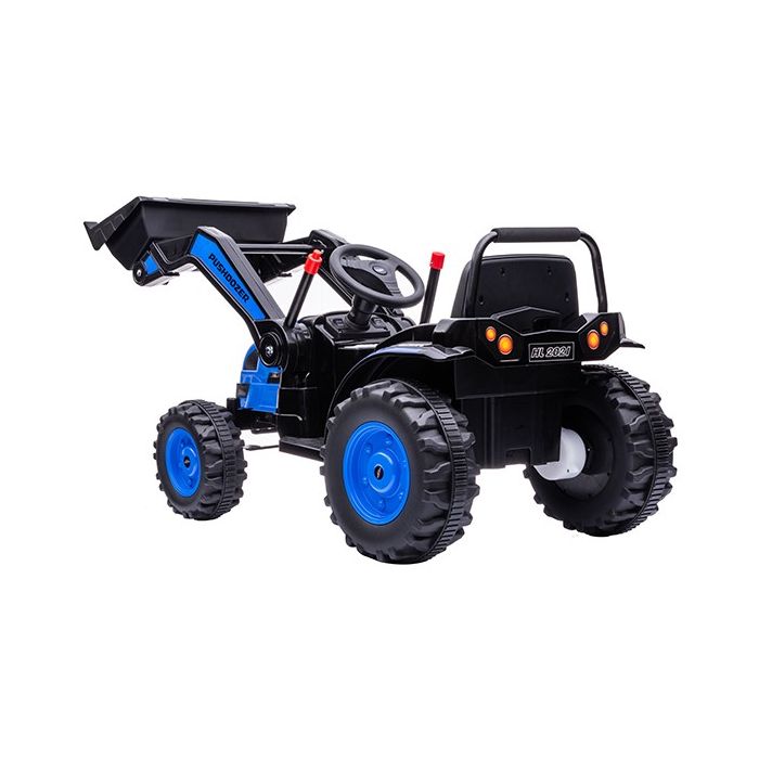Kinder Accu Tractor met Schep Blauw
