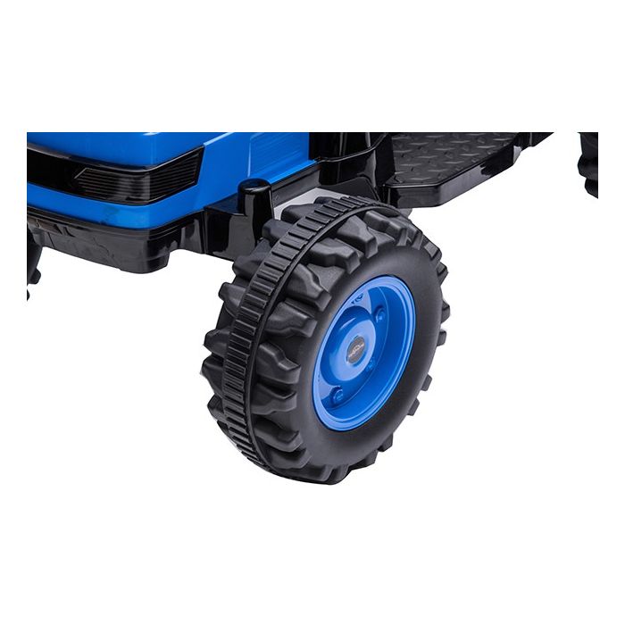 Kinder Accu Tractor met Schep Blauw