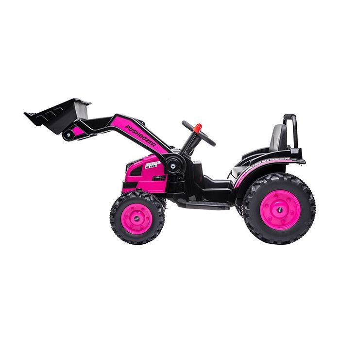 Kinder Accu Tractor met Schep Roze