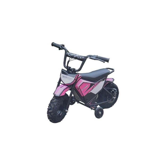Elektrische Kinder crossbike Monkey Roze 250W 24 Volt