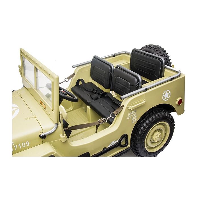 Elektrische Leger-Jeep 4X4 24 Volt 3 Persoons