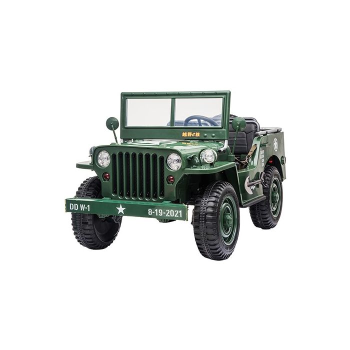 Elektrische Leger-Jeep 4X4 24 Volt 3 Persoons