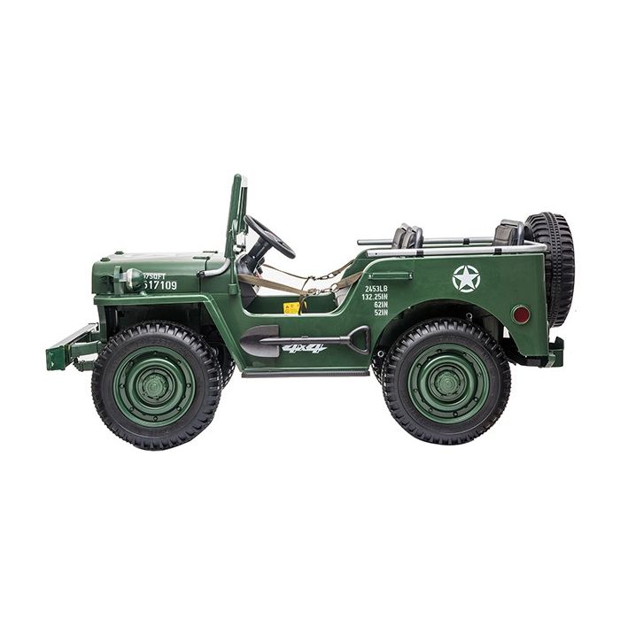 Elektrische Leger-Jeep 4X4 24 Volt 3 Persoons