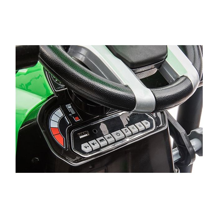 Kinder Accu Tractor Farmer met schep en aanhanger Groen 24 Volt