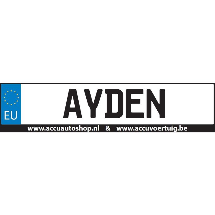 Kenteken stickerset EU op eigen naam & rijbewijs