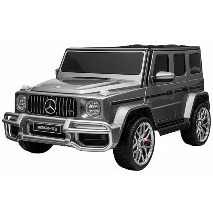 Elektrische Kinderauto MERCEDES G63-AMG 24 Volt 4X4 Grijs Metallic 2 Persoons