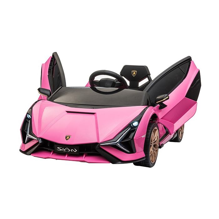 Elektrische Kinderauto Lamborghini Sian Roze 4X4 12Volt Vleugeldeuren