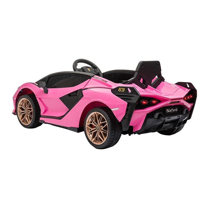 Elektrische Kinderauto Lamborghini Sian Roze 4X4 12Volt Vleugeldeuren