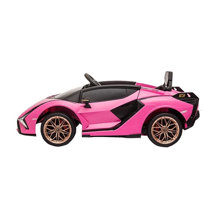 Elektrische Kinderauto Lamborghini Sian Roze 4X4 12Volt Vleugeldeuren