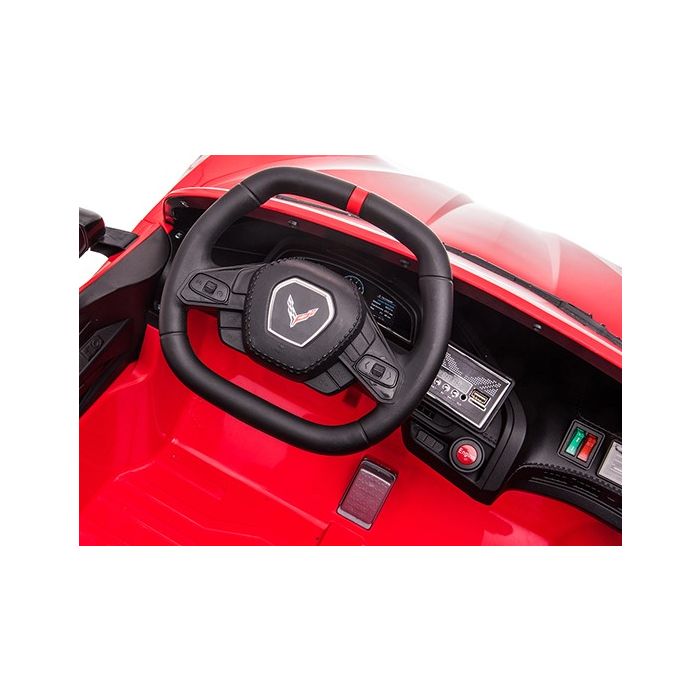 Elektrische Kinderauto Corvette C8 24V Rood 2 Persoons