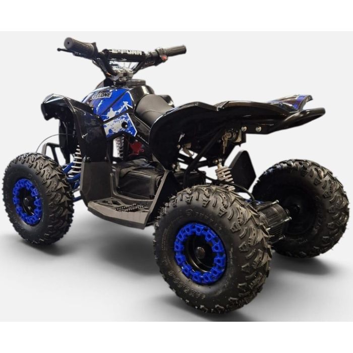 Elektrische kinderquad Cyclone Blauw 1060W 48V Brushless LCD Scherm