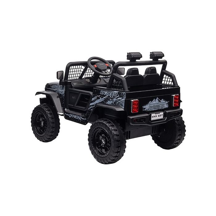 Elektrische kinderjeep Racer Zwart 24V 4X4
