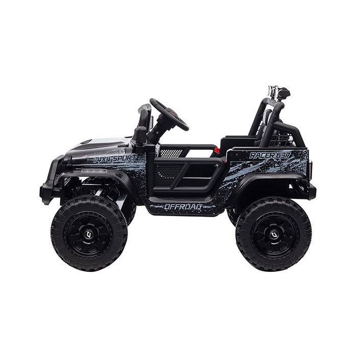Elektrische kinderjeep Racer Zwart 24V 4X4
