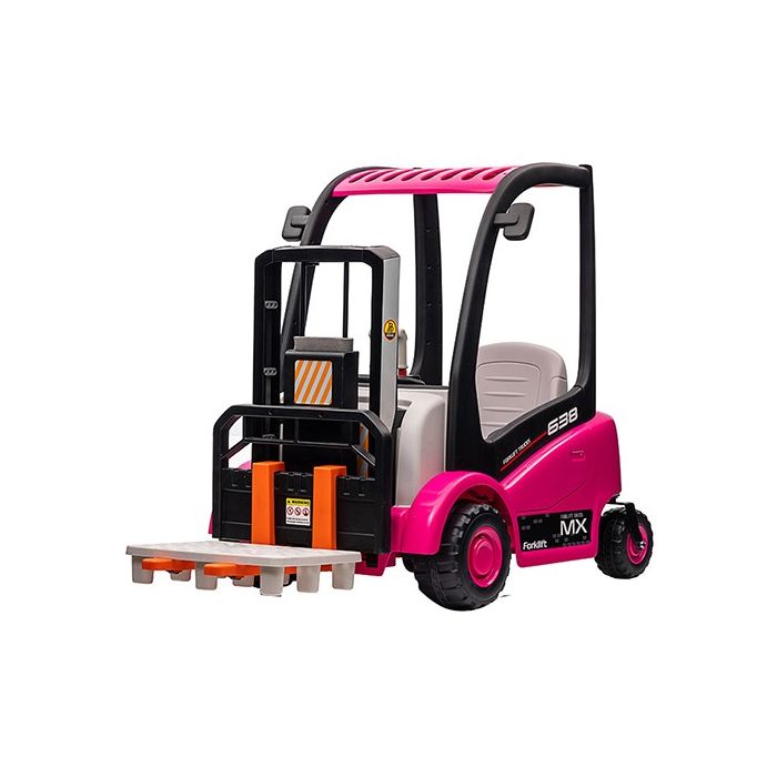 Elektrische Kinderauto Heftruck Roze 12V