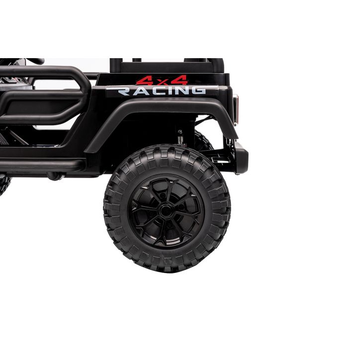 Elektrische kinderjeep Gravity Zwart 24Volt 4X4 2 persoons