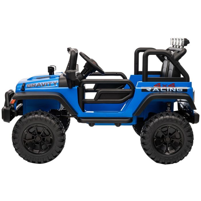 Elektrische kinderjeep Gravity Blauw 24Volt 4X4 2 persoons