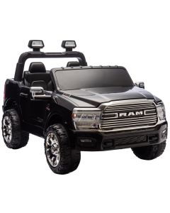 Elektrische Kinderauto Dodge RAM 3500 4X4 24V 2 persoons zwart