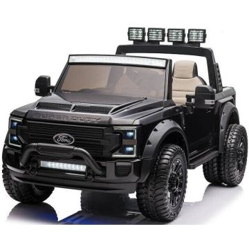 Elektrische Ford F450 Super Duty Dually 4X4 24V 2 persoons zwart metallic