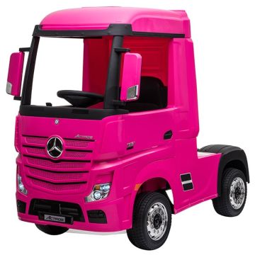 Elektrische Kindervrachtwagen Mercedes Actros Truck 4X4 Roze
