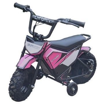 Elektrische Kinder crossbike Monkey Roze 250W 24 Volt