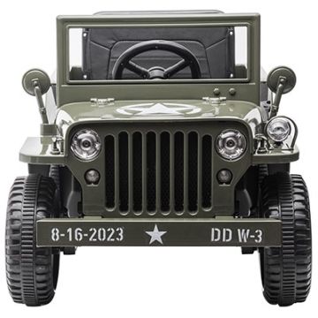 Elektrische Leger-Jeep 4X4 12Volt Olijf Groen 1 persoons