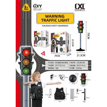 Speelgoed politie verkeer set met stoplicht