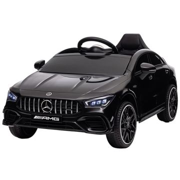 Accu Kinderauto Mercedes CLA45s AMG Zwart metallic