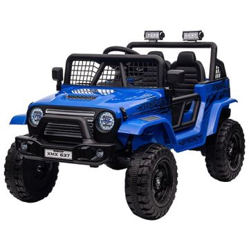 Elektrische kinderjeep Racer Blauw 24V 4X4