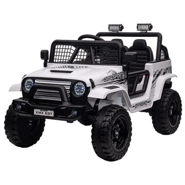 Elektrische kinderjeep Racer Wit 24V 4X4