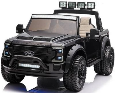 Elektrische Ford F450 Super Duty Dually 4X4 24V 2 persoons zwart metallic