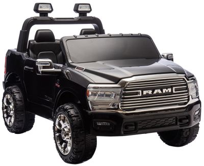 Elektrische Kinderauto Dodge RAM 3500 4X4 24V 2 persoons zwart